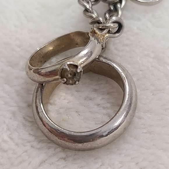 Vintage 50s Alice Wedding Ring Dangle Earrings - Picture 5 of 5